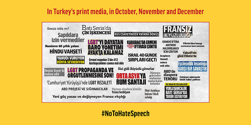 Hate Speech in the Press: Selections from October, November and December